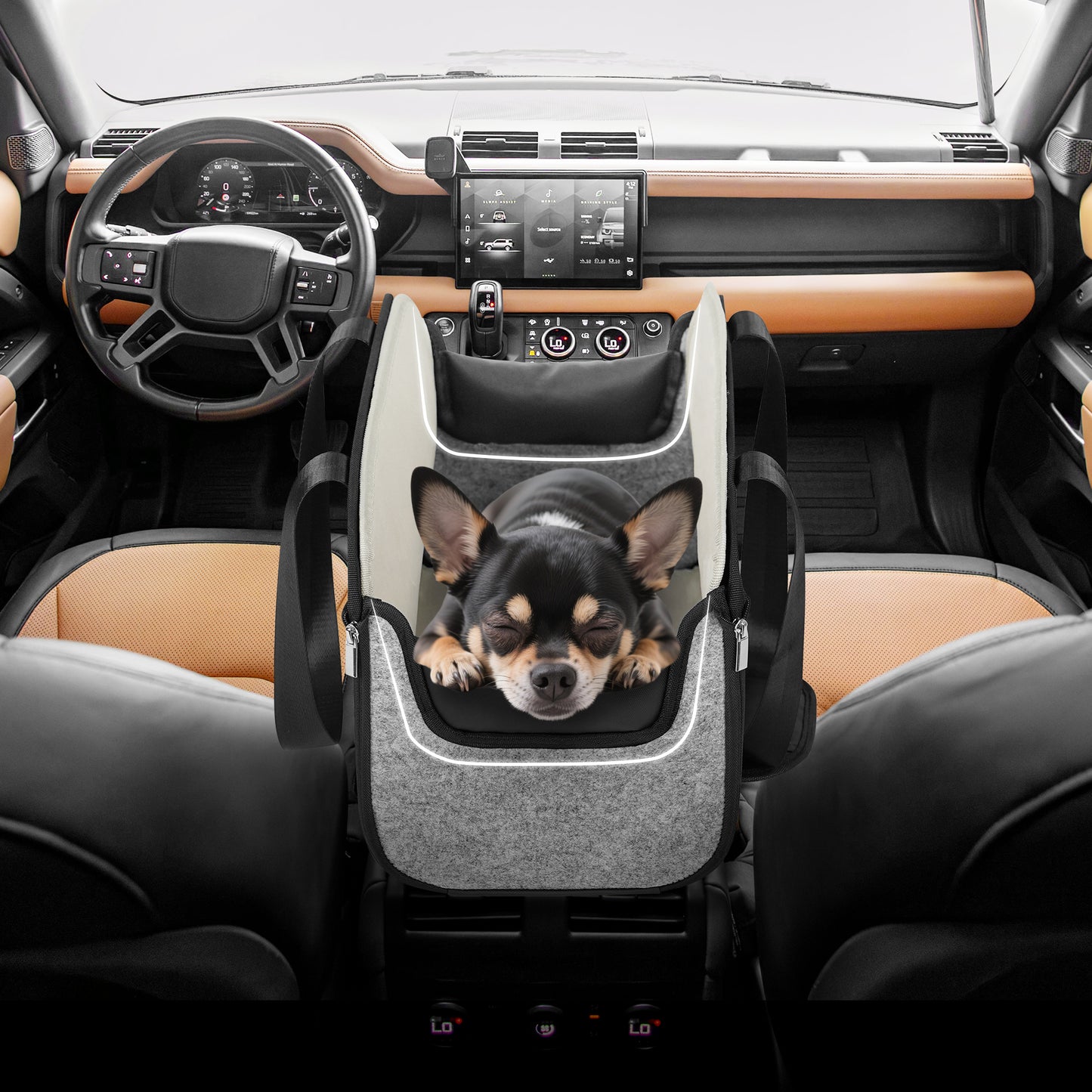 Dog Booster Car Seat for Pet Travel with Safety Belt
