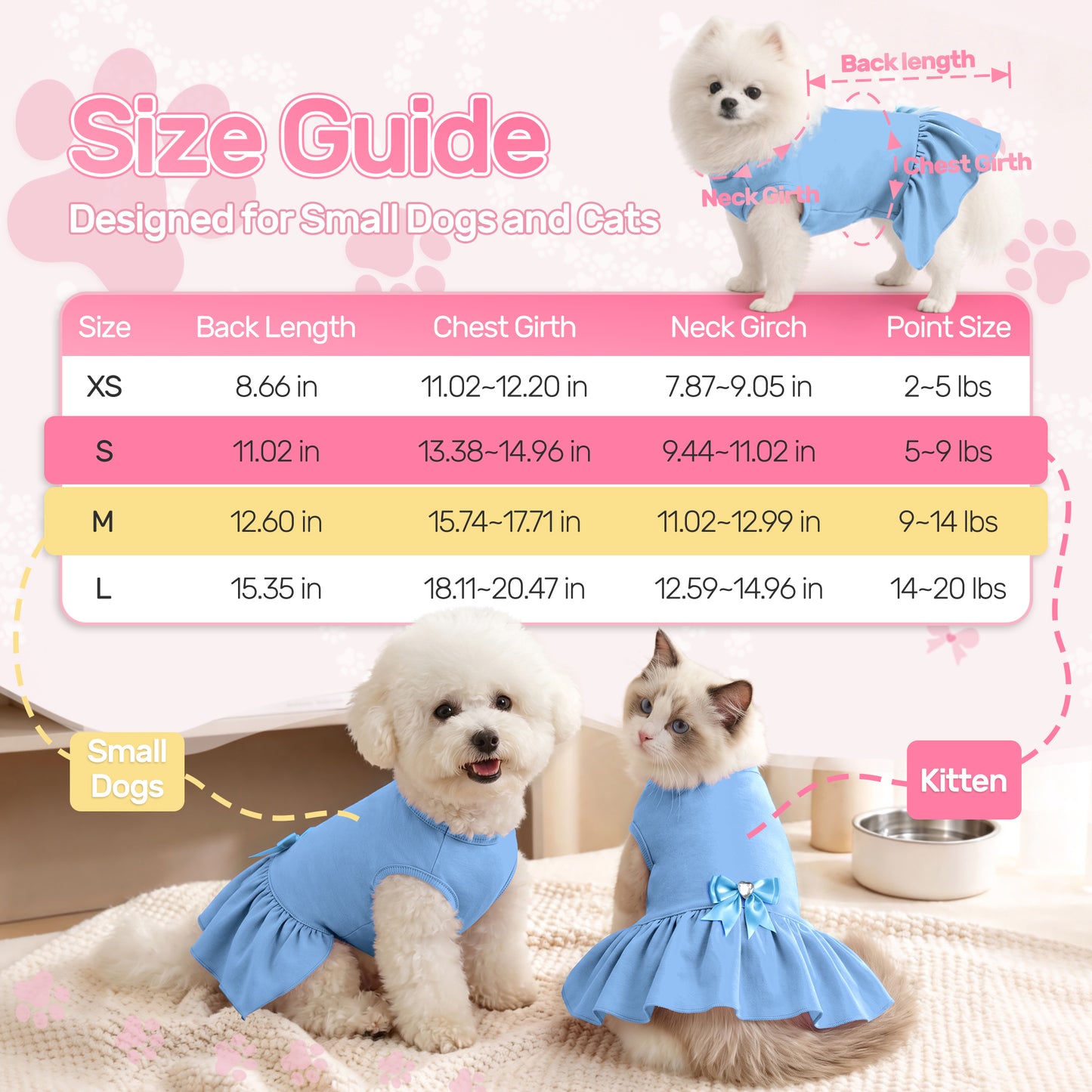 Dog Dress for Small Dogs