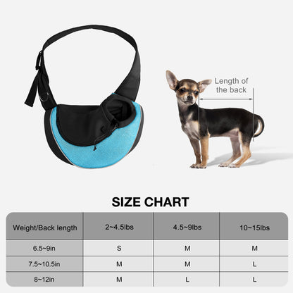 Pet Sling Carrier for Small Dogs Blue Black