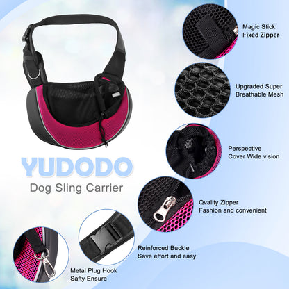 Mesh Pet Sling Carrier with Hard Support Board