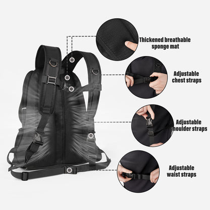 Adjustable Breathable Pet Carrier for Small Dogs All Black