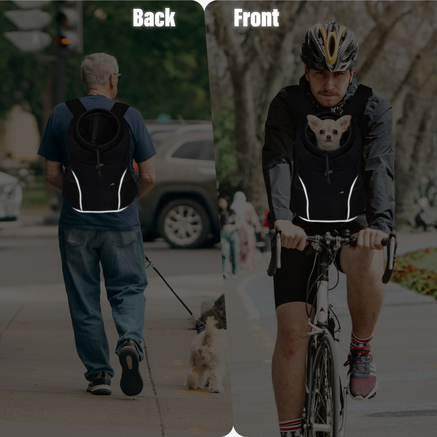 Adjustable Breathable Pet Carrier for Small Dogs All Black