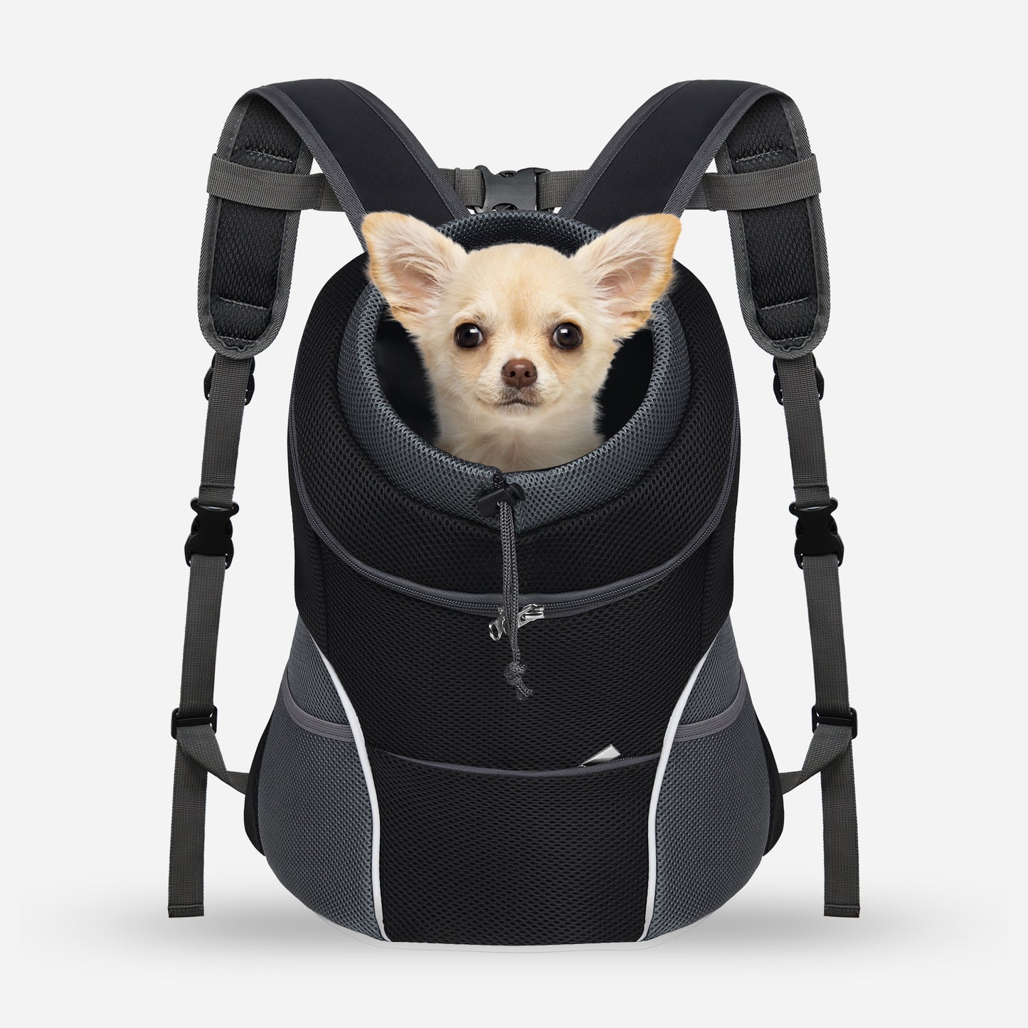 Adjustable Breathable Pet Carrier for Small Dogs Black