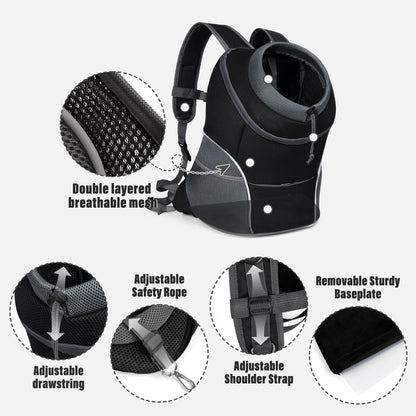 Adjustable Breathable Pet Carrier for Small Dogs Black