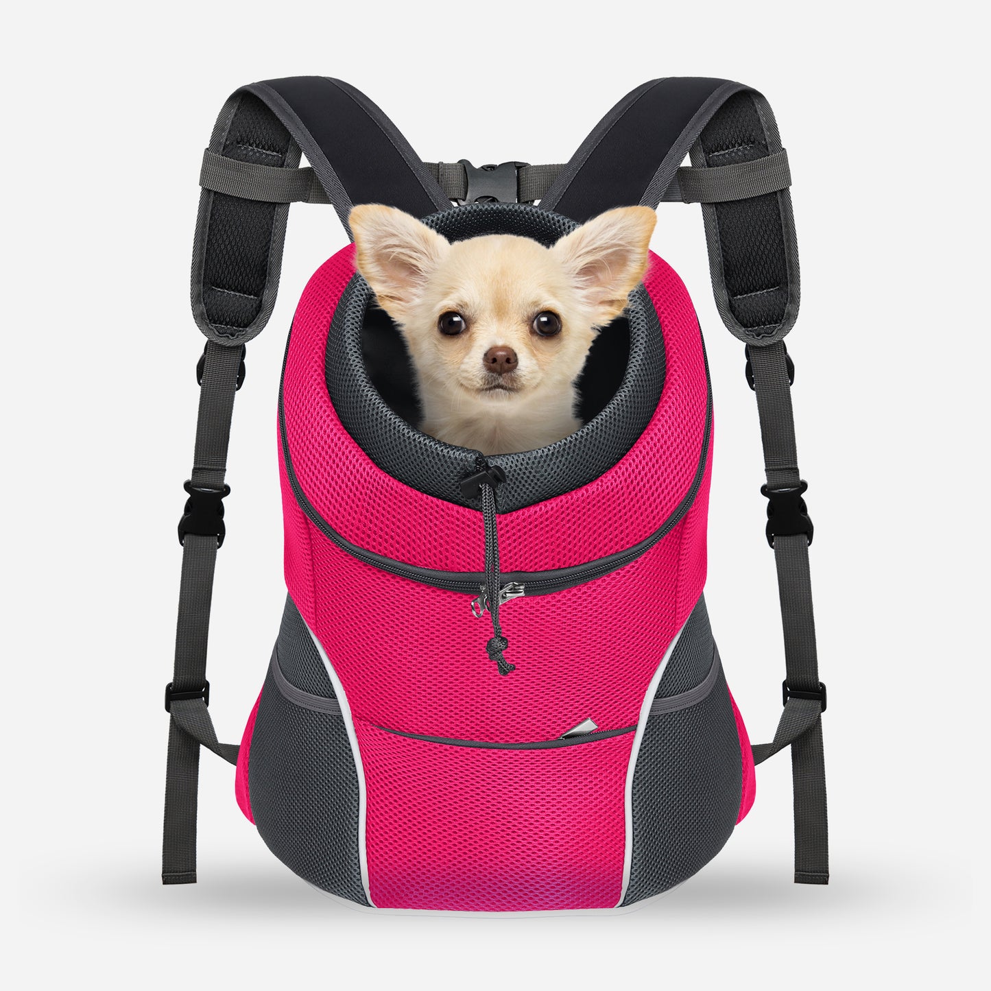 Adjustable Breathable Pet Carrier for Small Dogs Rose red