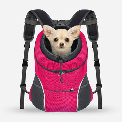 Adjustable Breathable Pet Carrier for Small Dogs Rose red