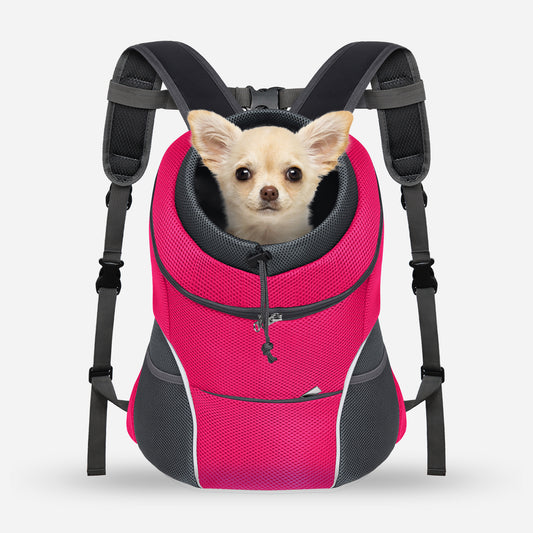 Adjustable Breathable Pet Carrier for Small Dogs Rose red
