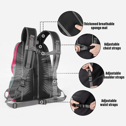 Adjustable Breathable Pet Carrier for Small Dogs Rose red