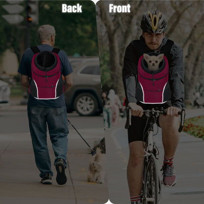 Adjustable Breathable Pet Carrier for Small Dogs Rose red