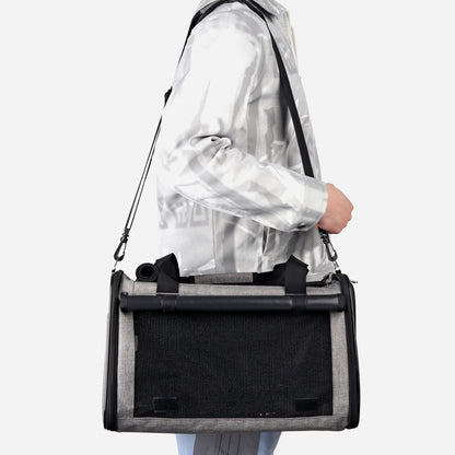 Airline Approved Travel Bag Puppy Carriers with Side Pockets Grey