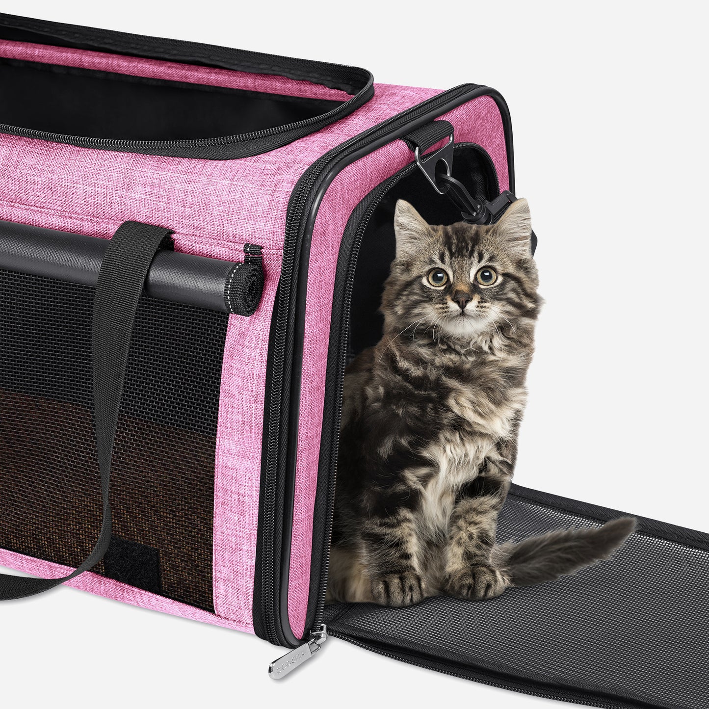 Airline Approved Travel Bag Puppy Carriers with Side Pockets Pink