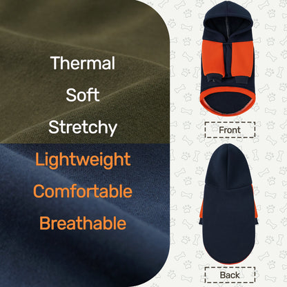 Color Block Dog Hoodie Navy Blue_4