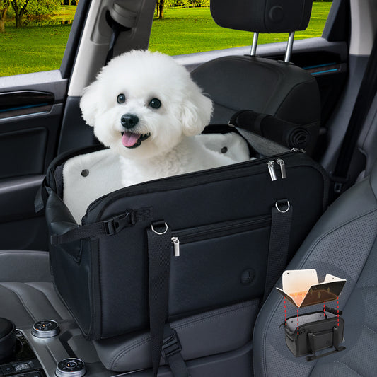 Dog Car Seat Center Console Up to 18 Lbs Black