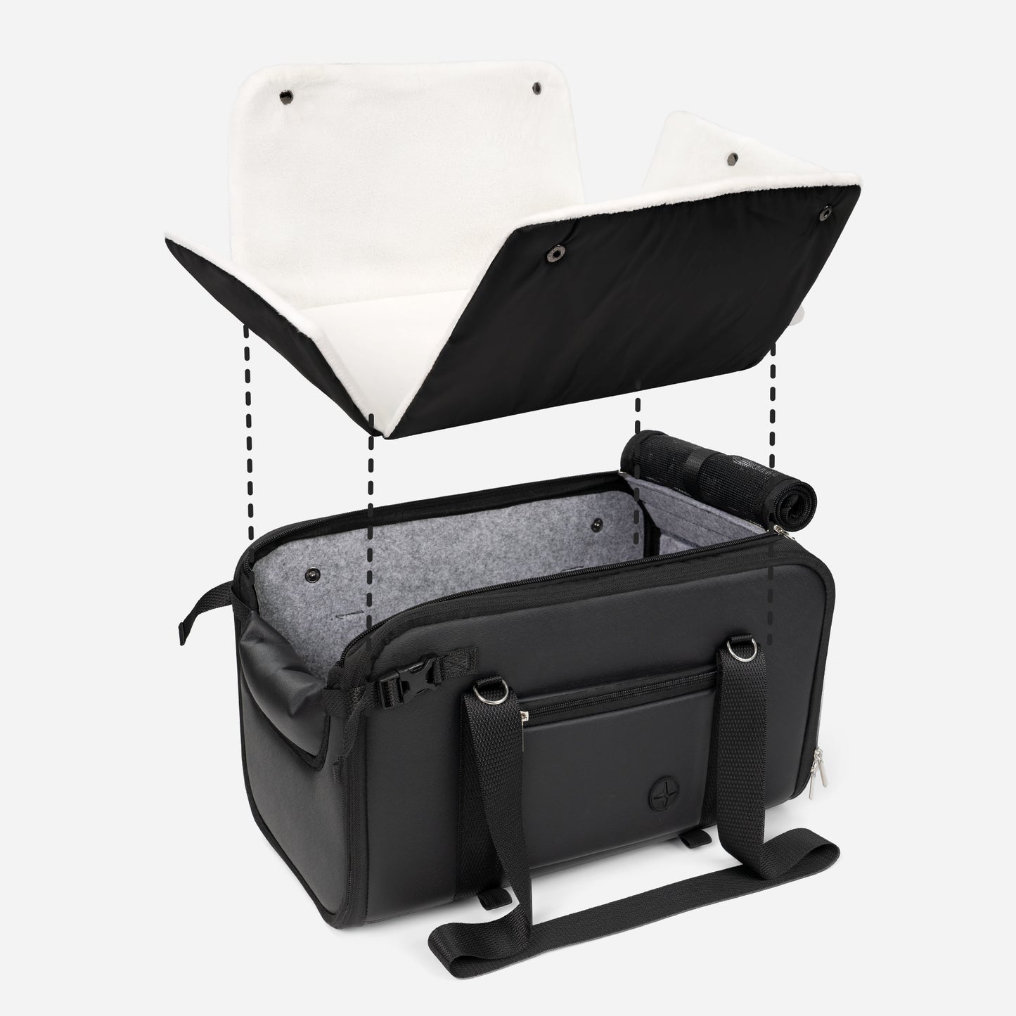 Dog Car Seat Center Console Up to 18 Lbs Black