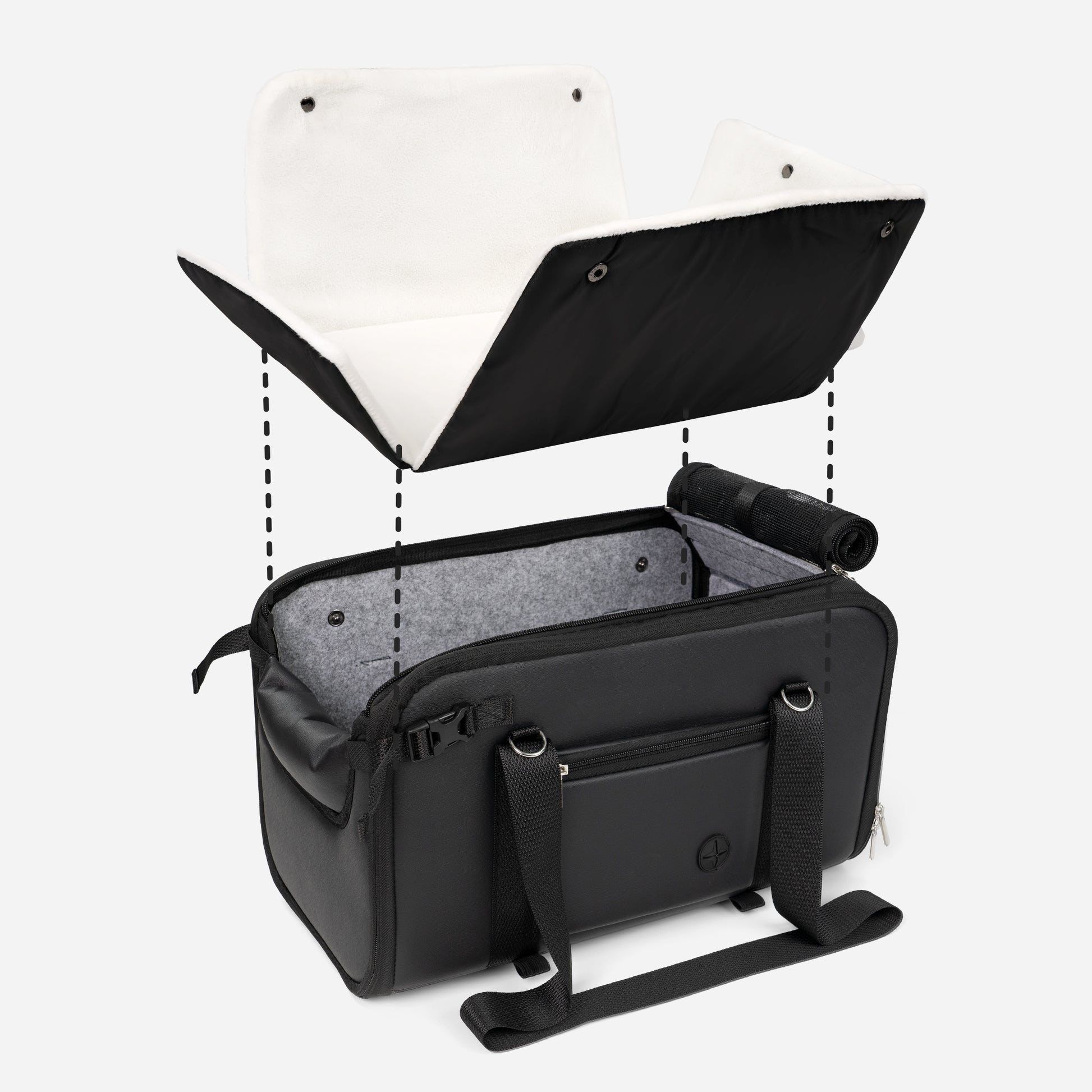 Dog Car Seat Center Console Up to 18 Lbs Black