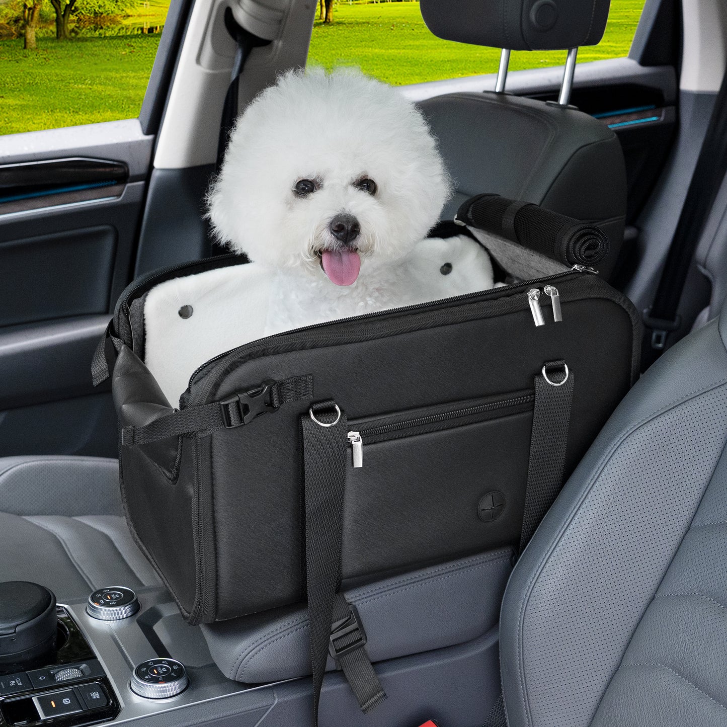 Dog Car Seat Center Console Up to 18 Lbs Black