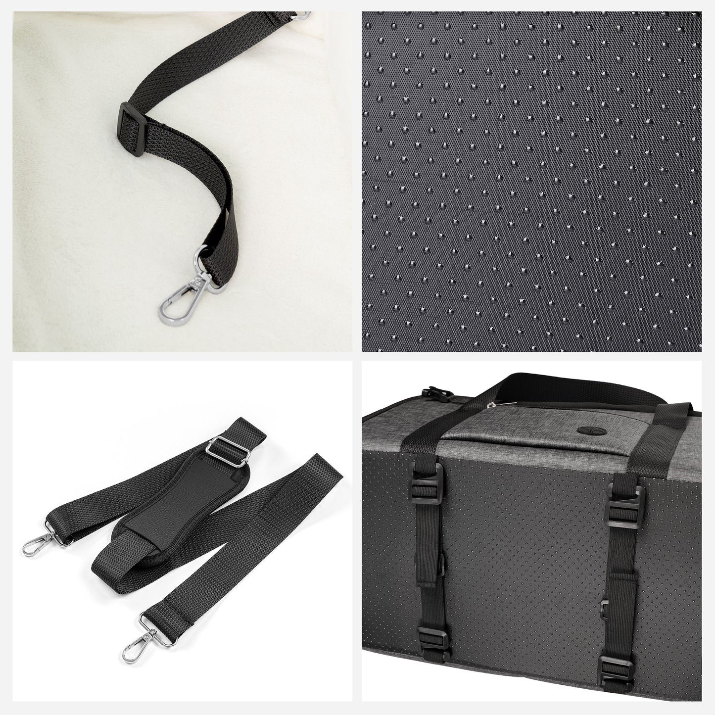 Dog Car Seat Center Console Up to 18 Lbs Dark Grey