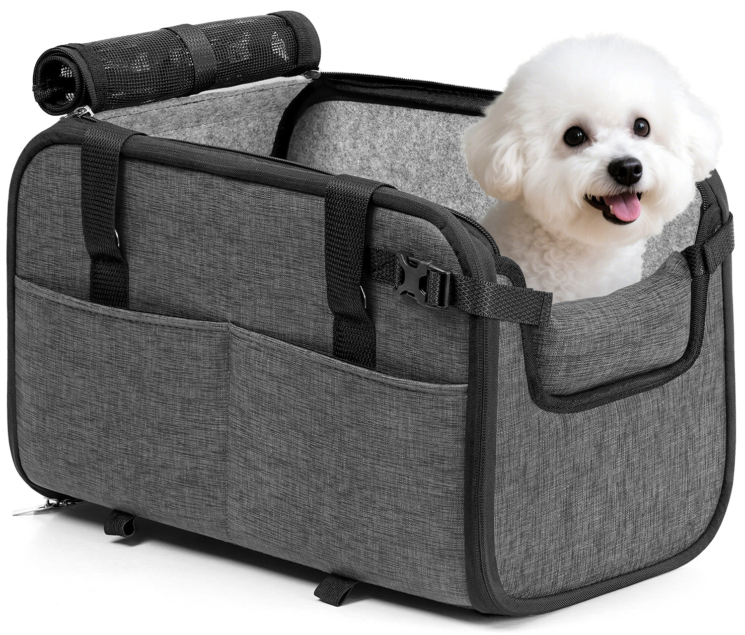 Dog Car Seat Grey 1