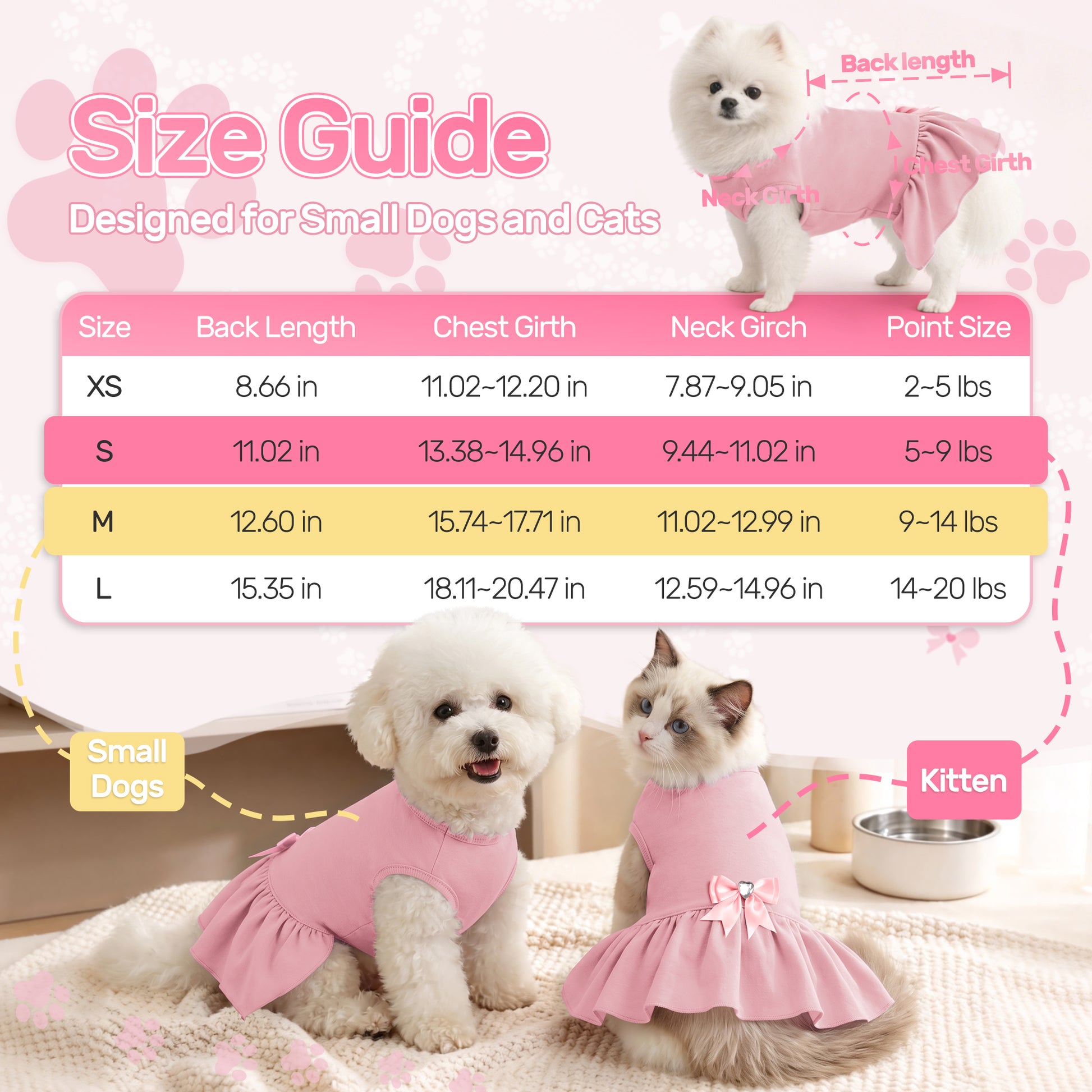Dog Dress for Small Dogs