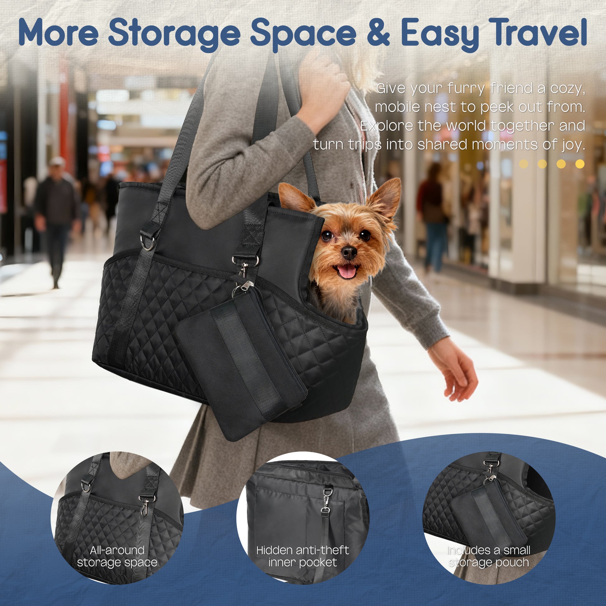 Dog Purse Carrier with Treat Pouch