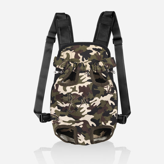 Dog Travel Backpack Carrier for Hiking Camouflage green