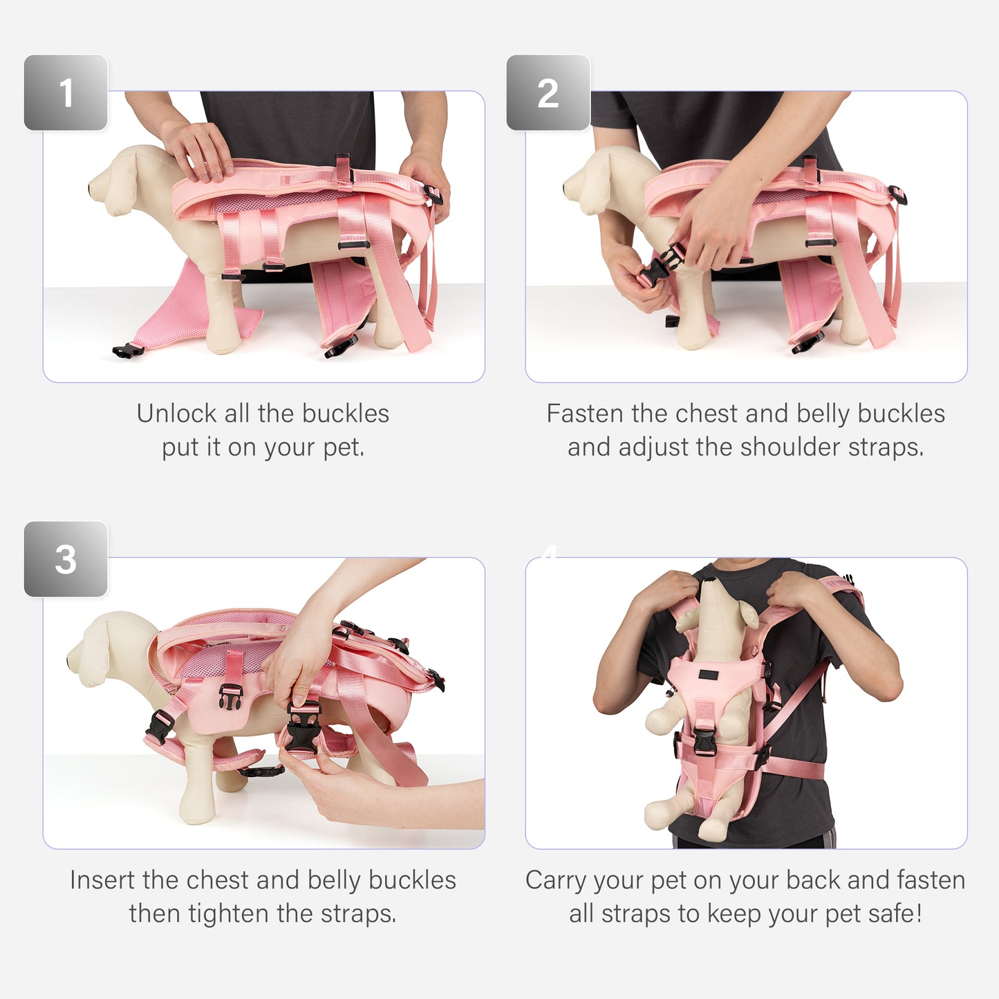 Front Pet Carrier Backpack for Small Dogs and Cats