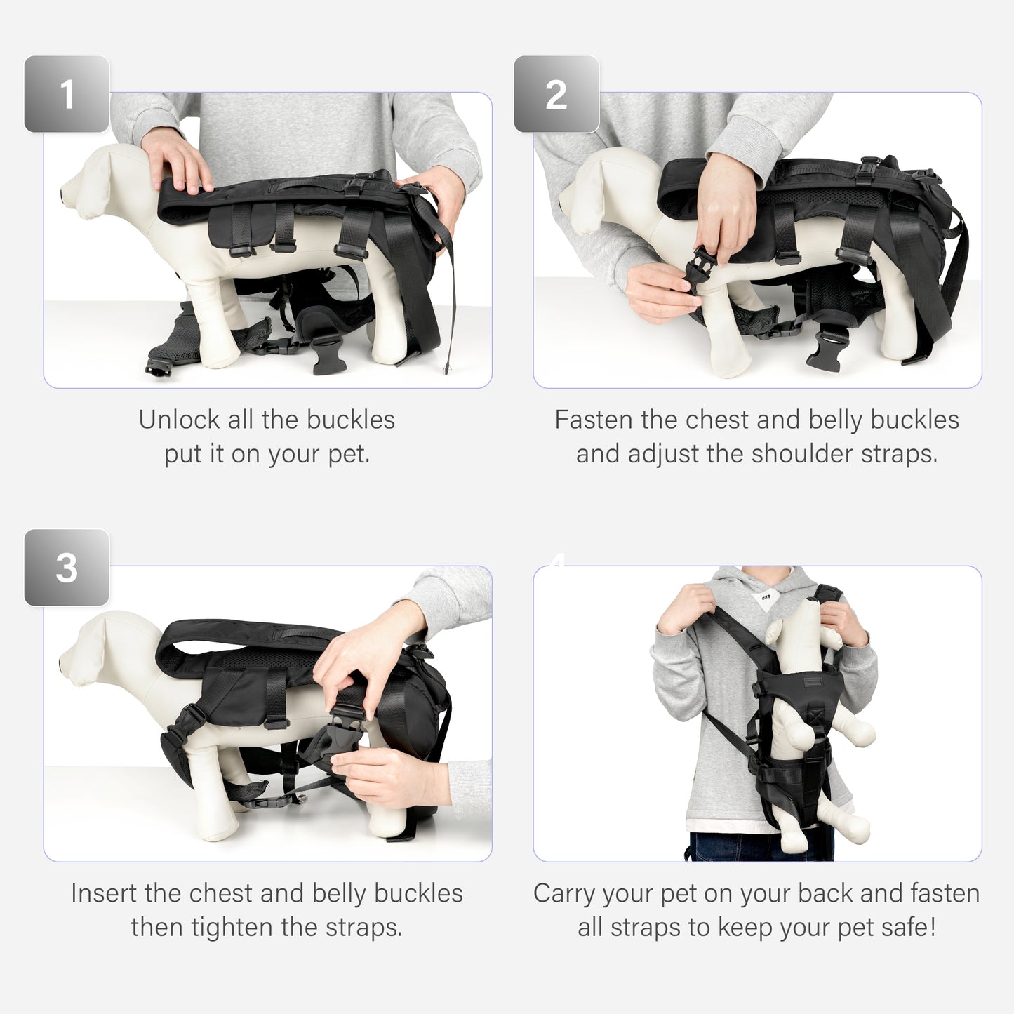 Front Pet Carrier Backpack for Small Dogs and Cats