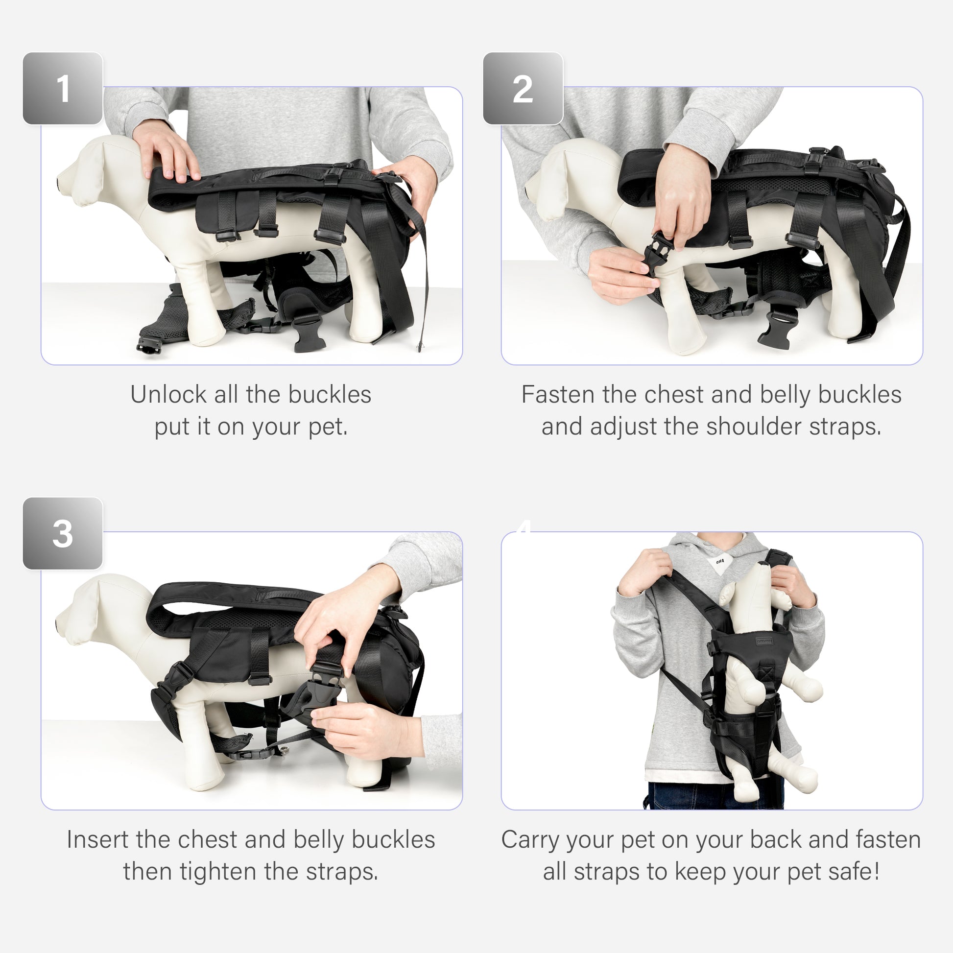 Front Pet Carrier Backpack for Small Dogs and Cats