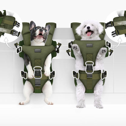 Front Pet Carrier Backpack for Small Dogs and Cats Army Green