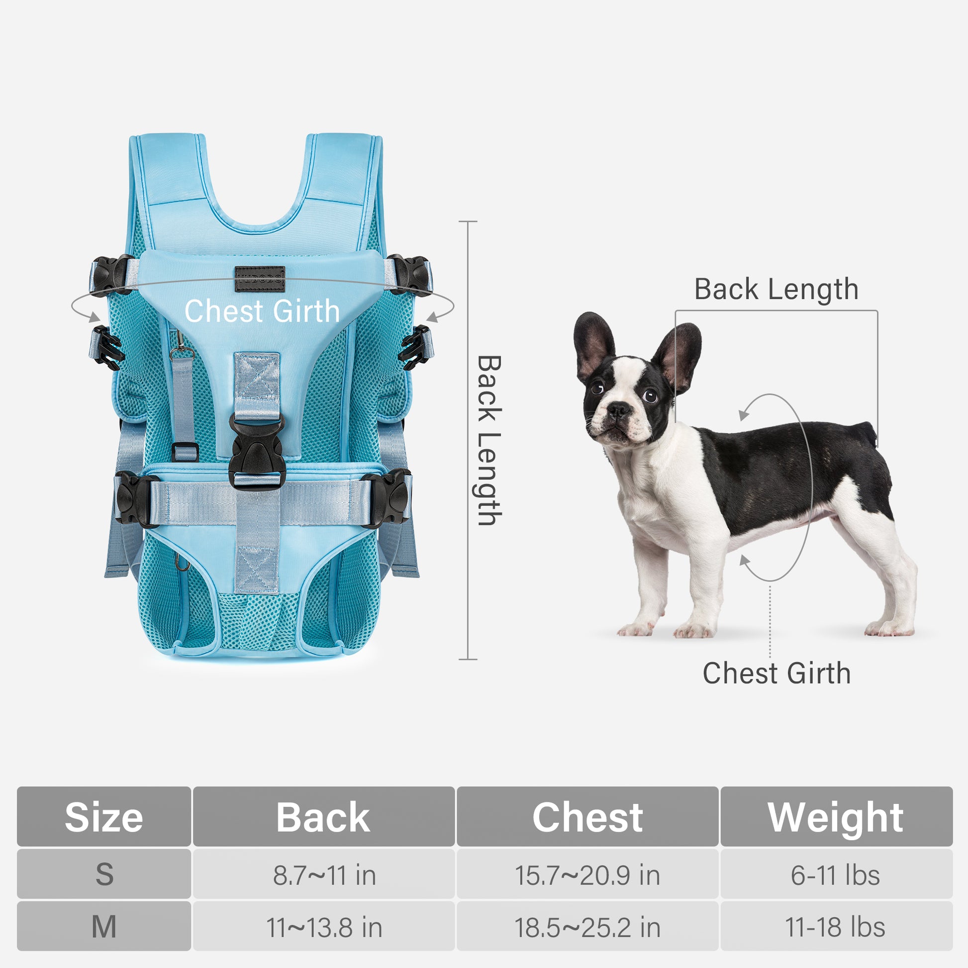 Front Pet Carrier Backpack for Small Dogs and Cats Blue