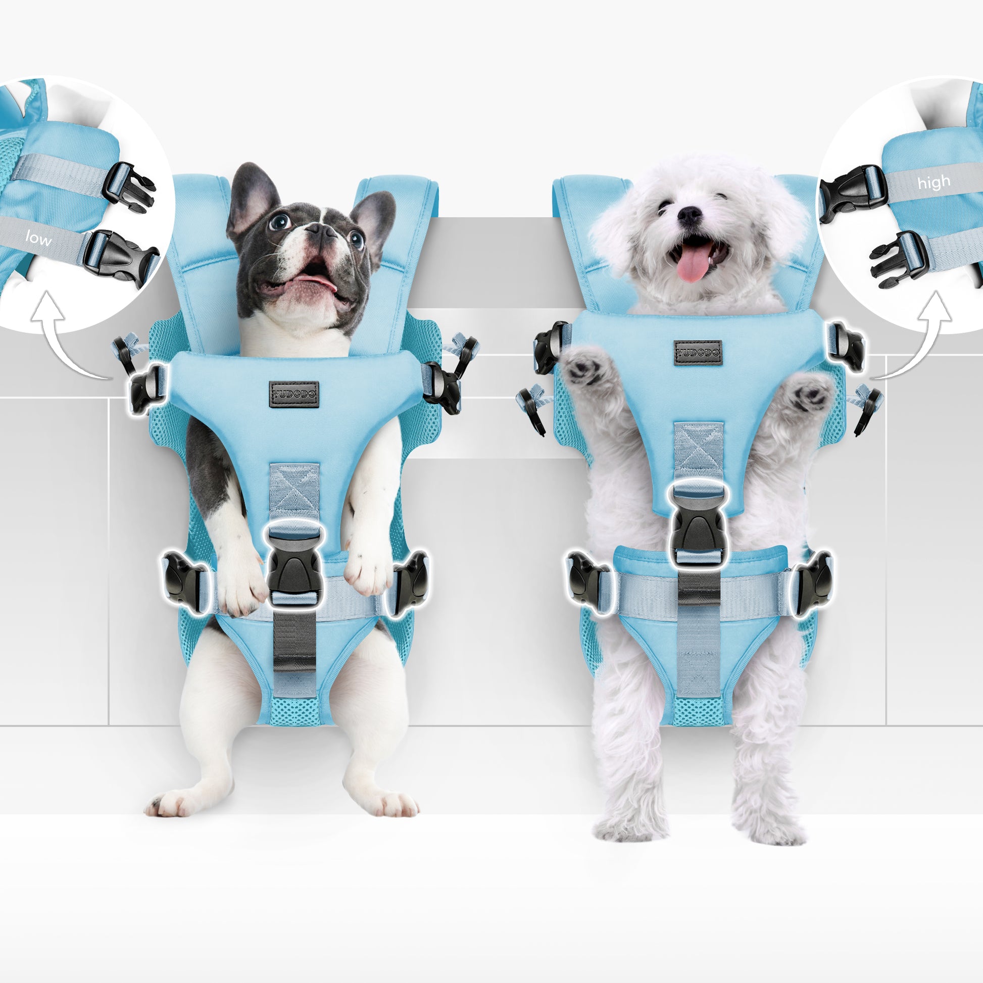 Front Pet Carrier Backpack for Small Dogs and Cats Blue