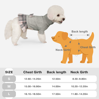 Pet Dog Warm Knit Sweater for Yorkies, Chihuahua Grey