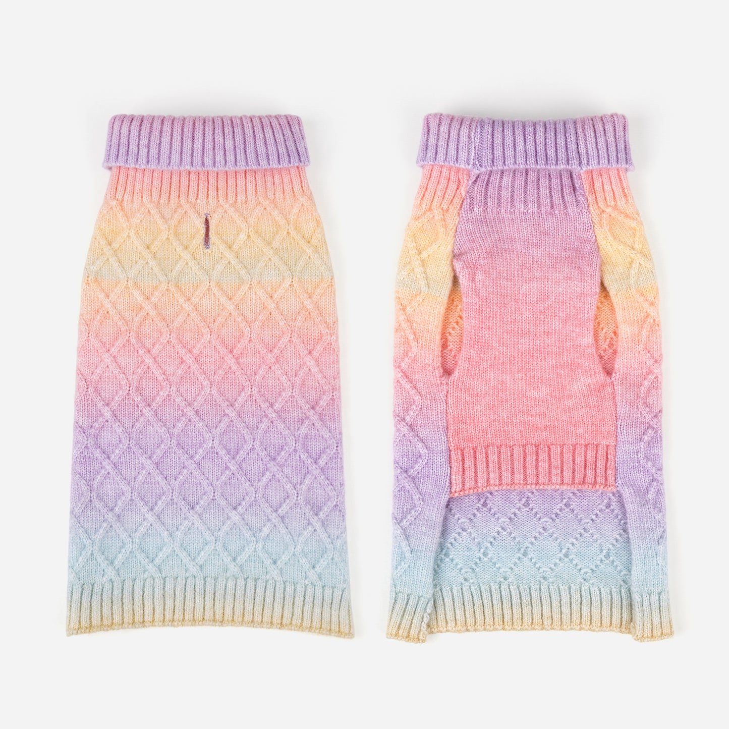 Pet Dog Winter Clothes Warm Sweater for Yorkies Rainbow