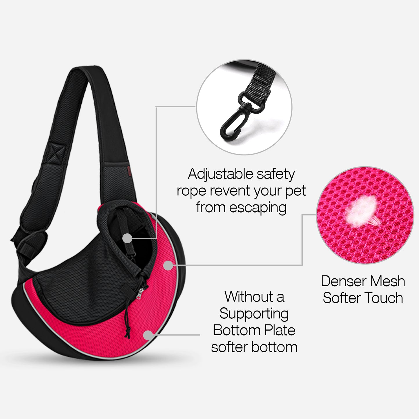 Pet Sling Carrier for Small Dogs Rose