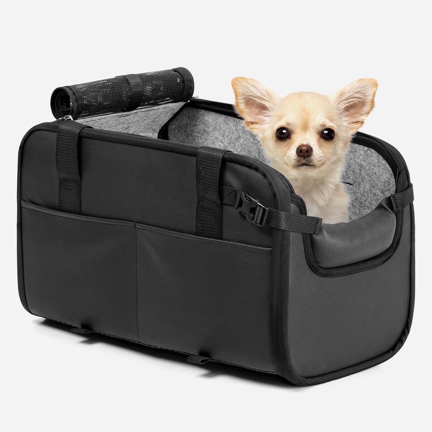 Portable Dog Car Seat for Small Dogs Black