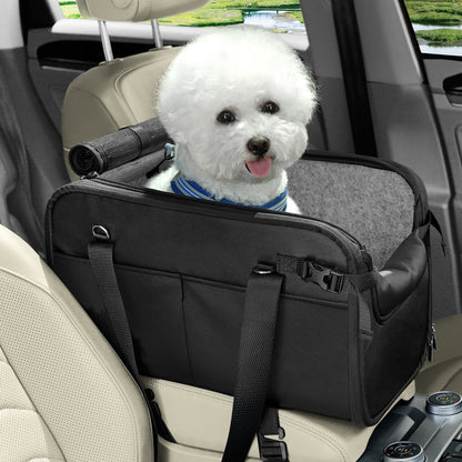 Portable Dog Car Seat for Small Dogs Black
