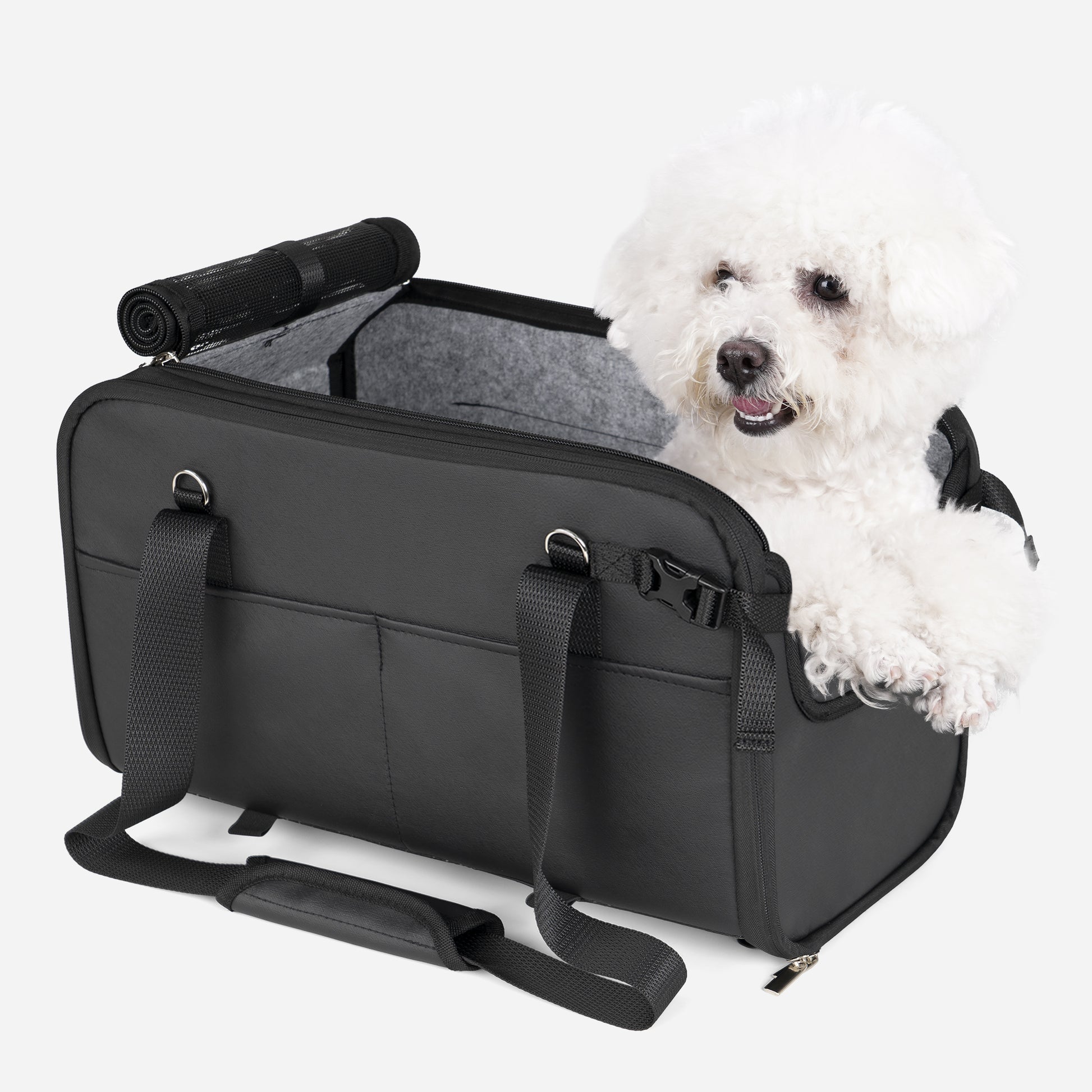 Portable Dog Car Seat for Small Dogs Black