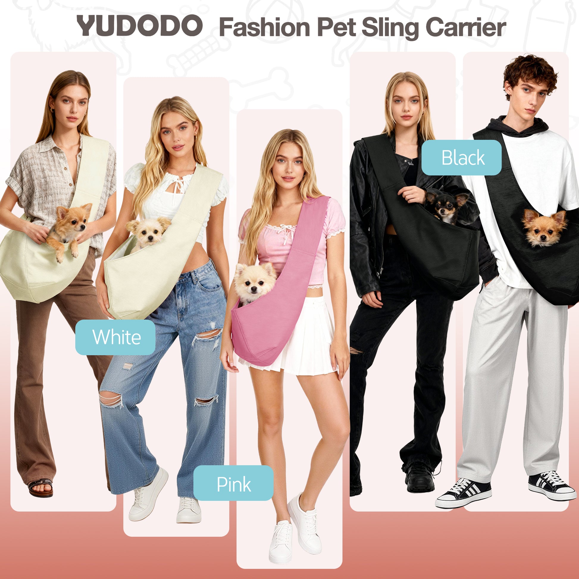 Small Dogs Lightweight Crossbody Beige