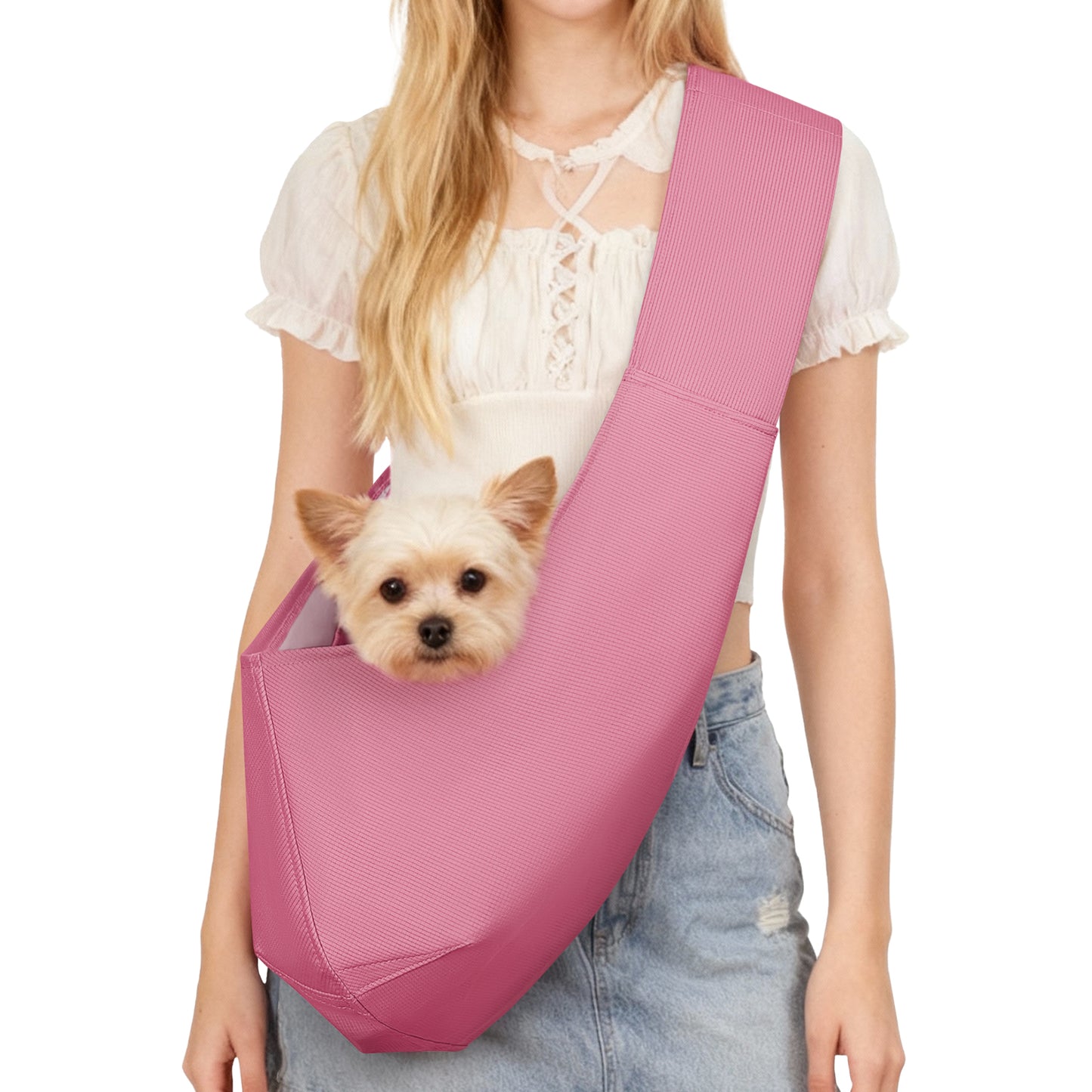 Small Dogs Lightweight Crossbody Pink
