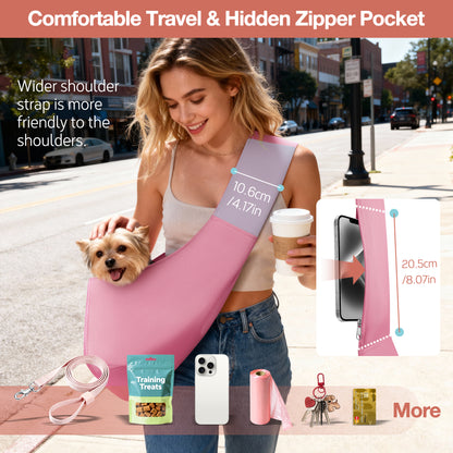 Small Dogs Lightweight Crossbody Pink