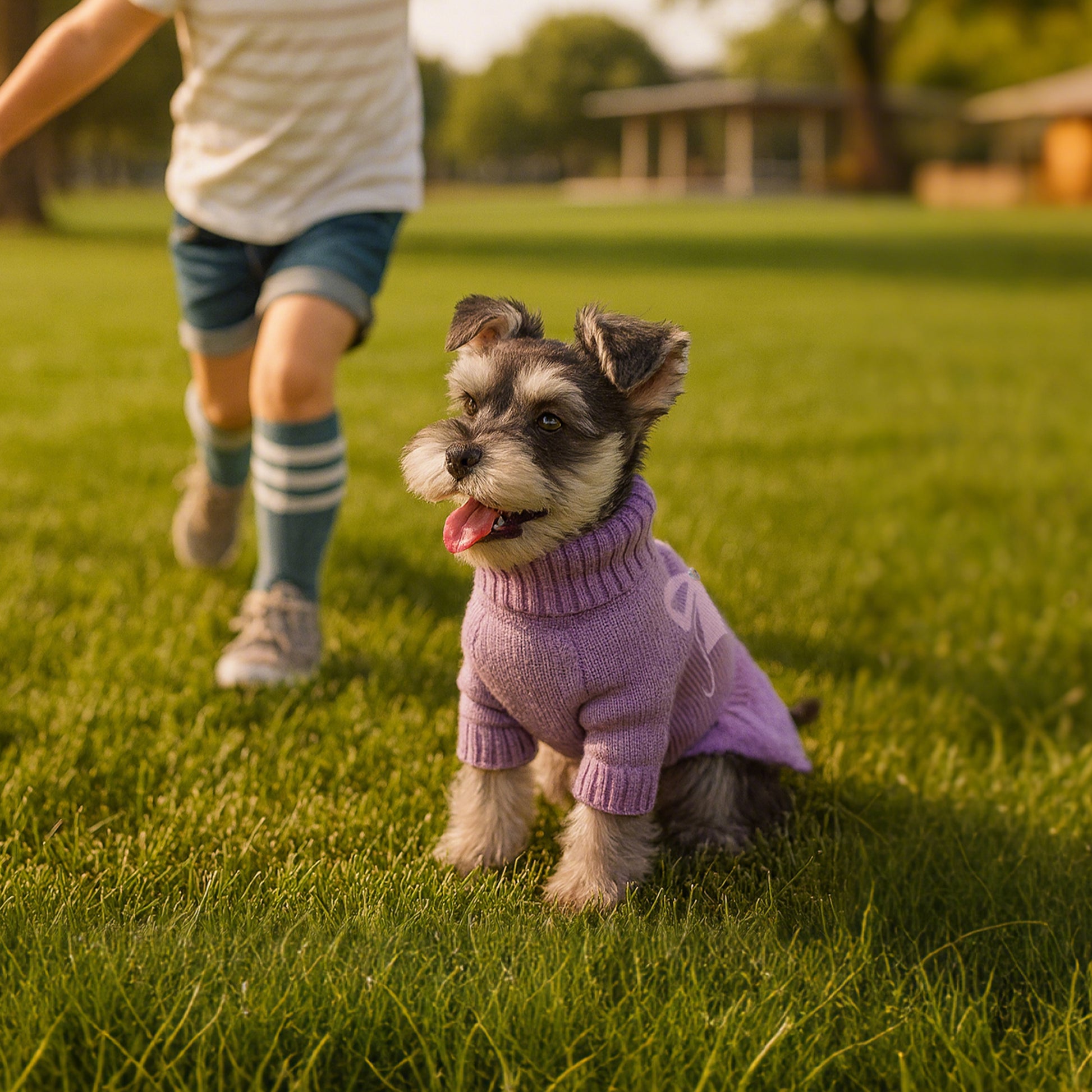 Warm Dog Turtleneck Sweater Rose Purple