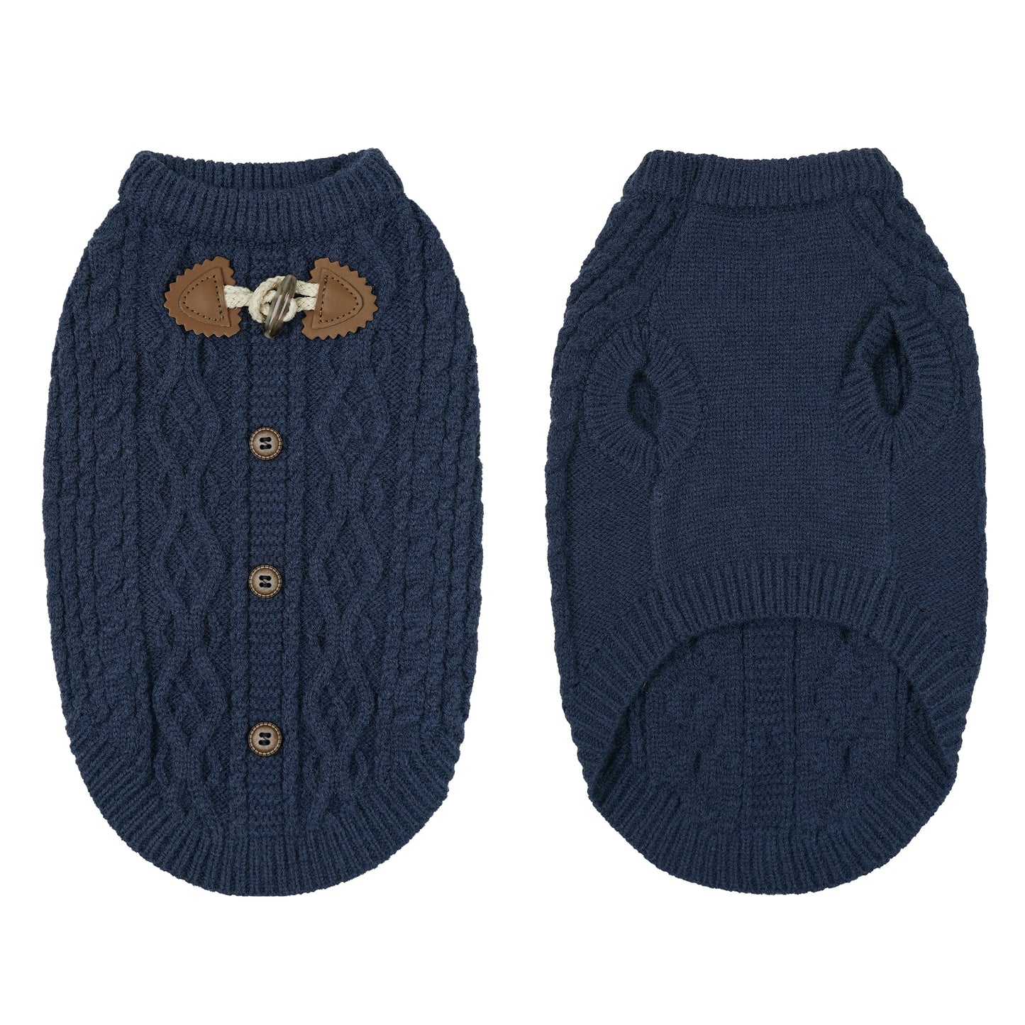Warm Round Neck Winter Clothes Nave Blue_2