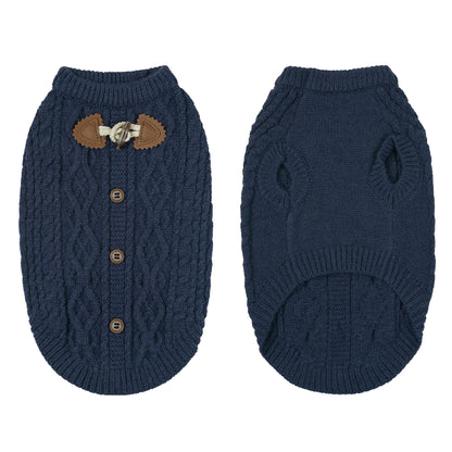 Warm Round Neck Winter Clothes Nave Blue_2