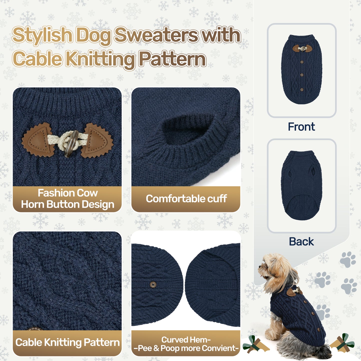 Warm Round Neck Winter Clothes Nave Blue_4