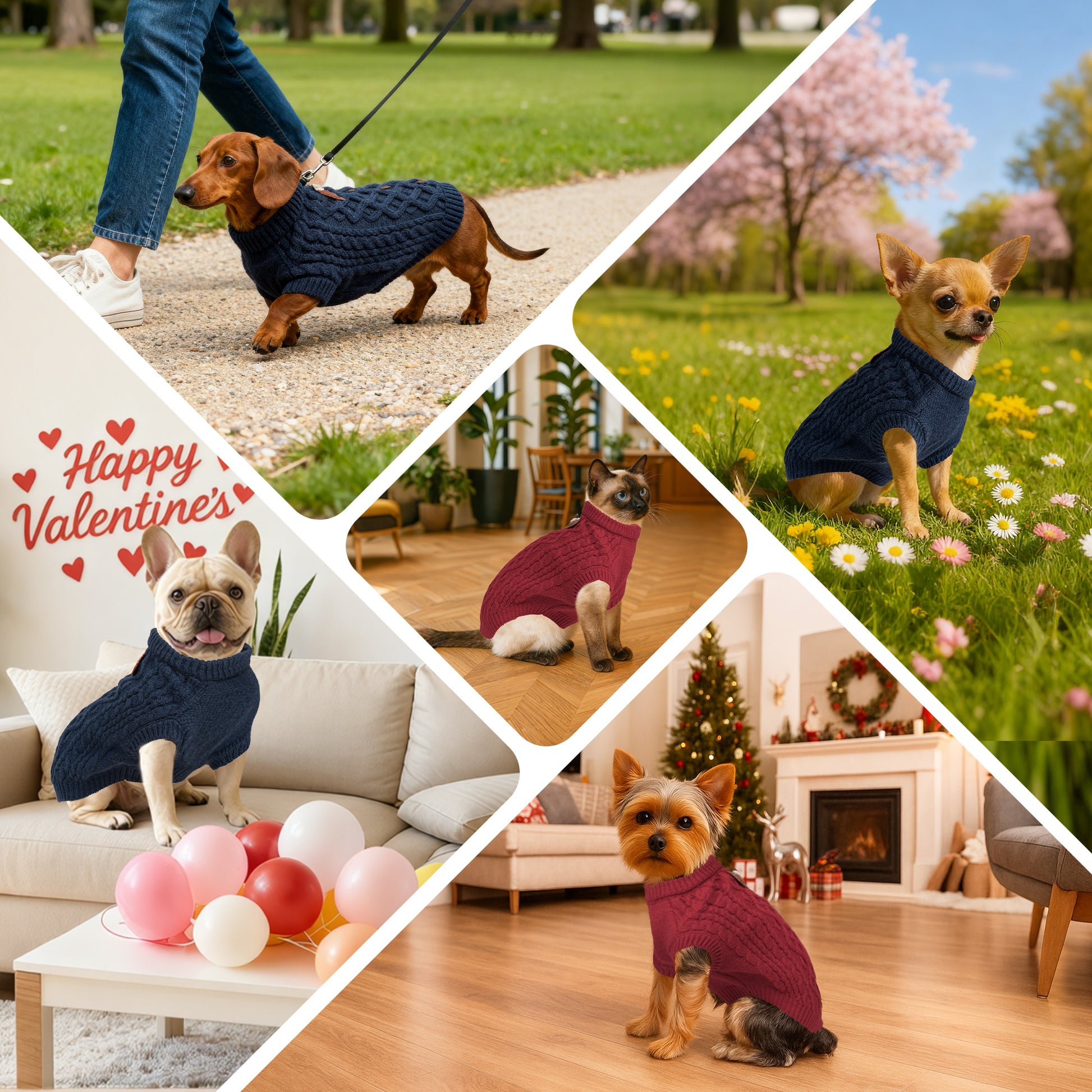 Warm Round Neck Winter Clothes Nave Blue_6