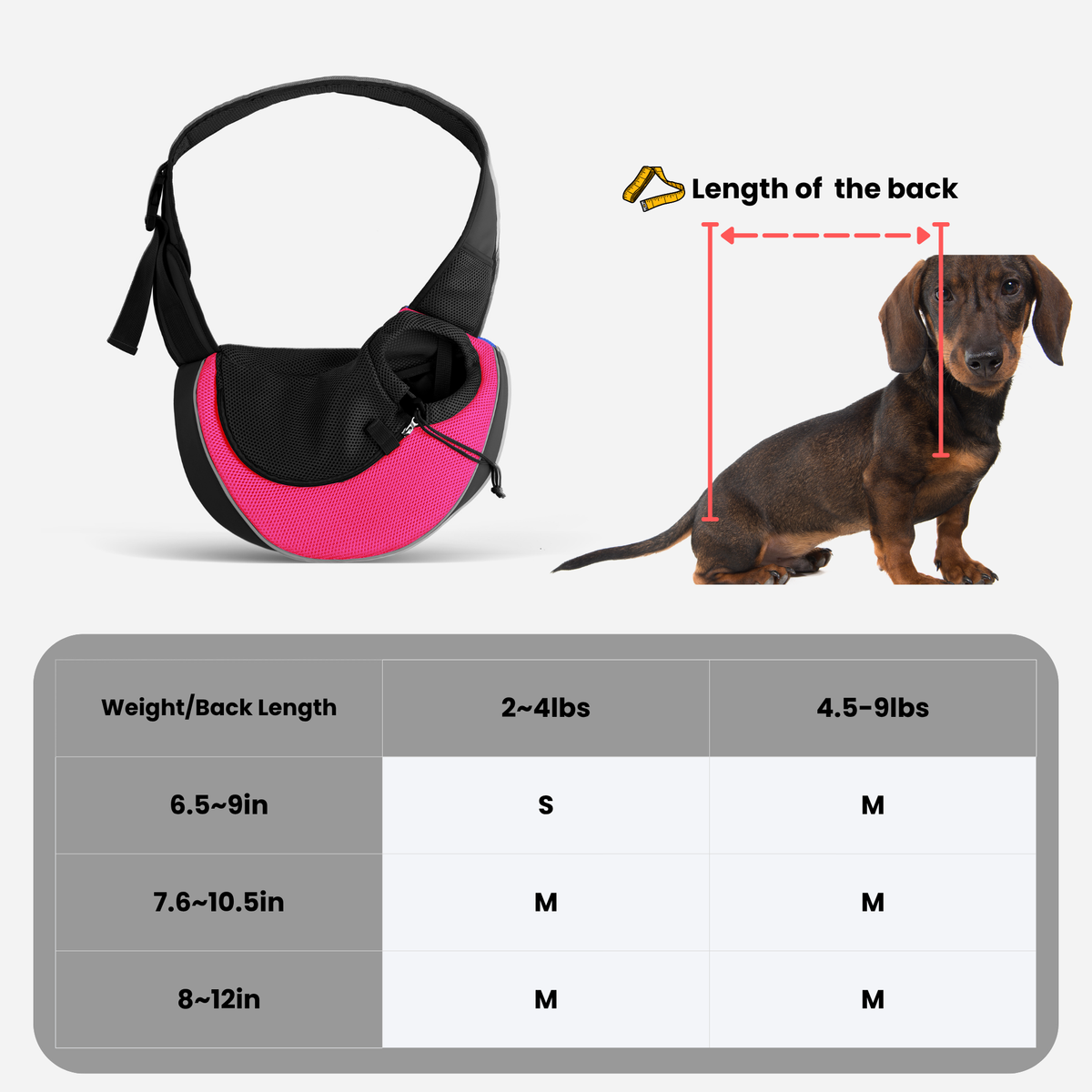 Mesh Pet Sling Carrier with Hard Support Board