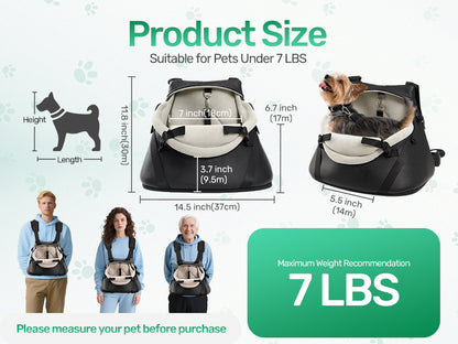 small dog car seat size chart